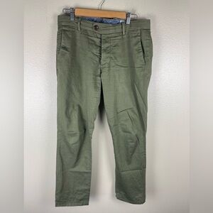 Gustin American Washed Chino Pants Olive Green Size 34
